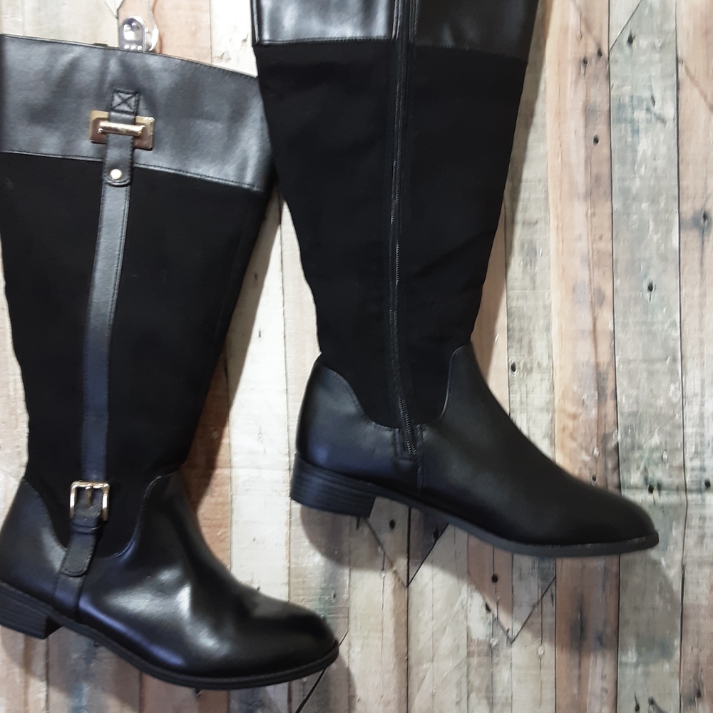 Karen Scott Black Ankle Boots Wide Calf